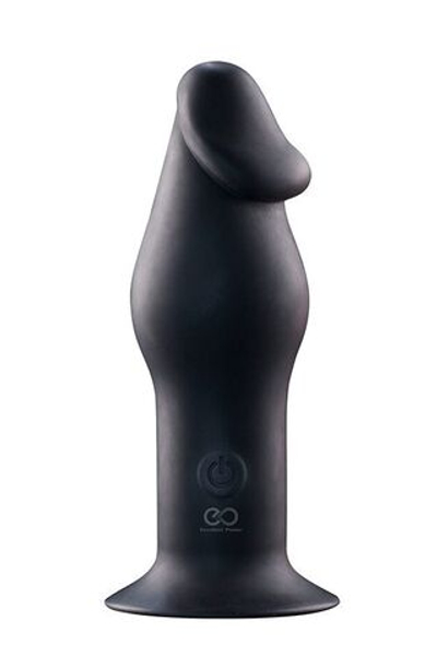 Черный анальный вибромассажер 5INCH RECHARGEABLE BUTTPLUG - 12,7 см. (Цвет: черный)