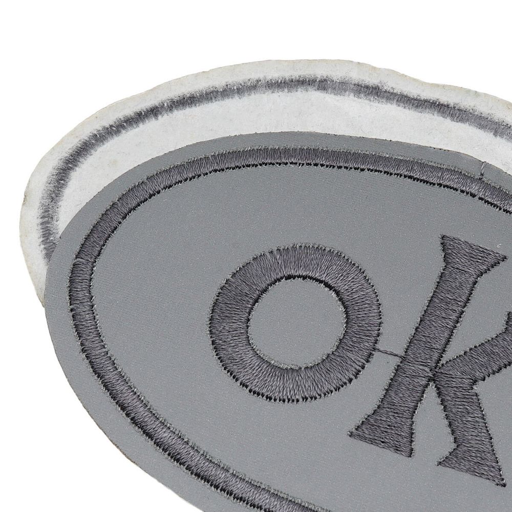 Аппликация термоклеевая "Овал OK" 9.2х6 см, отражающий, 2 шт, LA560