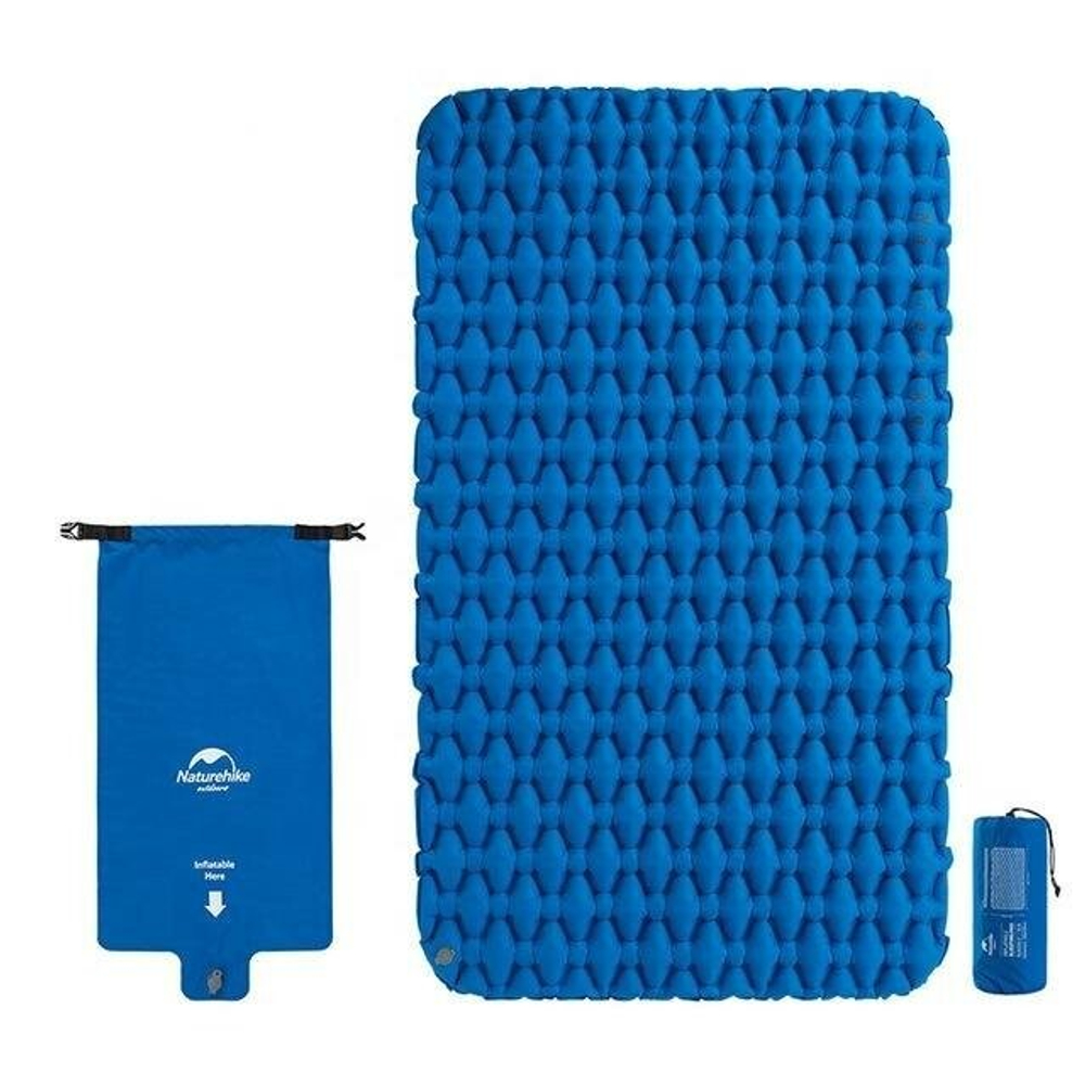 КОВРИК СПАЛЬНЫЙ NATUREHIKE NH19Z055-P ДВОЙНОЙ FC11 (С НАДУВНЫМ МЕШКОМ)