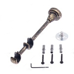 Карниз кованый d16/16 мм двухрядный "Модель", цвет черное золото