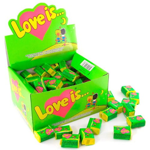 Набор жевательная резинка "Love is..." яблоко-лимон 100шт