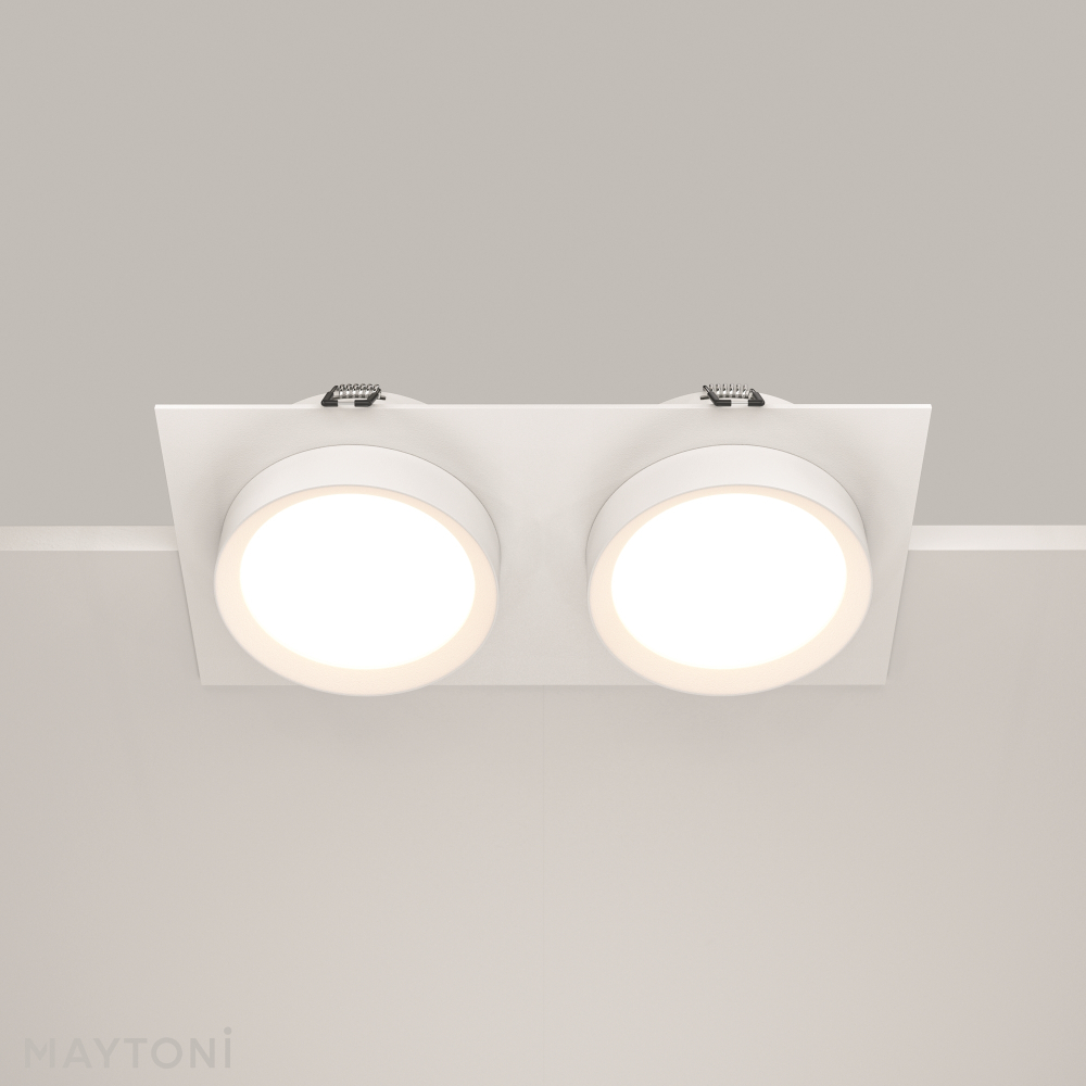 Встраиваемый светильник Maytoni Hoop DL086-02-GX53-SQ-W