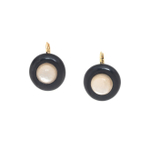 Серьги Nature Bijoux, Saint Honore, с рогом и ракушкой Capiz в смоле, NB26.1-12-90512 (черный)