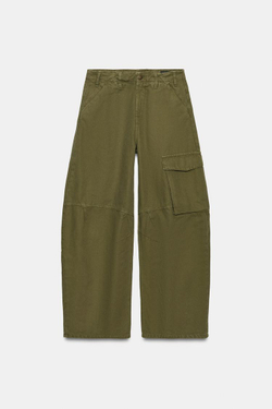 ZARA БРЮКИ КАРГО — ZW COLLECTION, ХАКИ