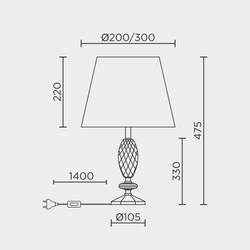 Настольный светильник MODELUX ML.5503.01TL GD