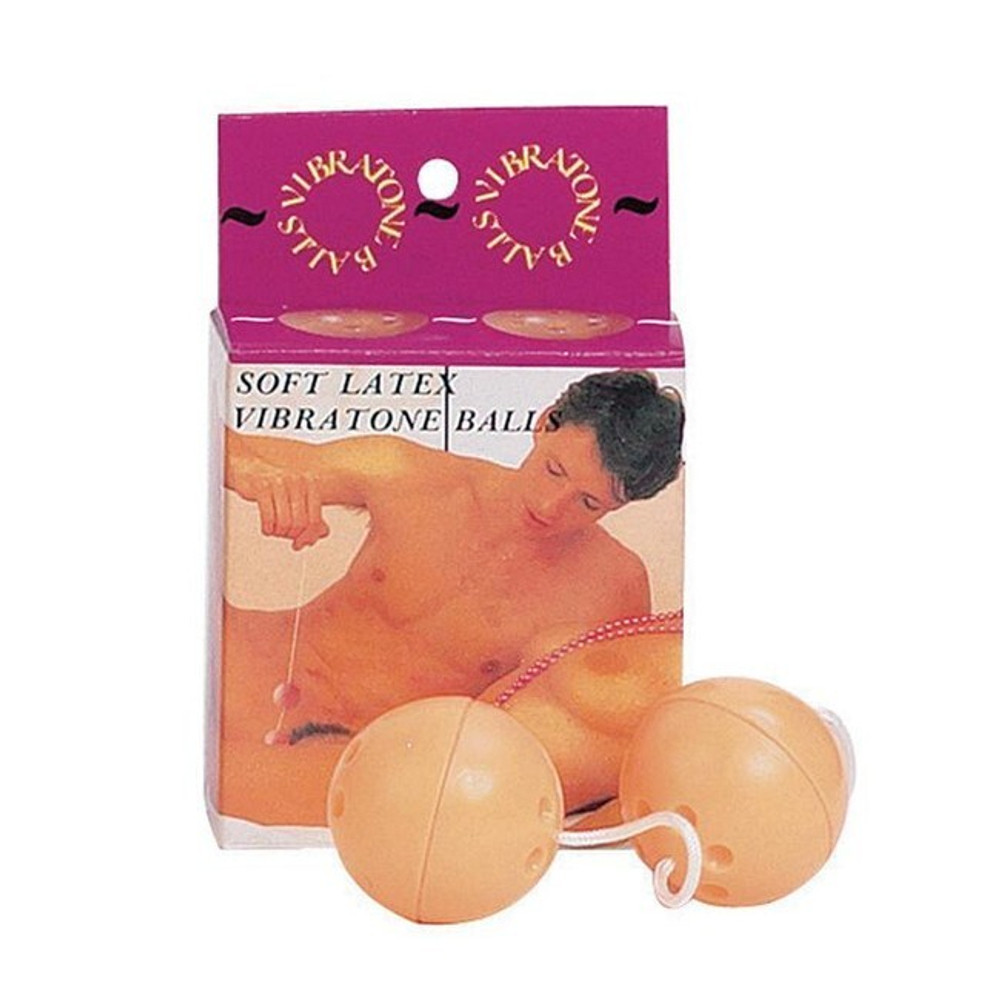 Шарики на веревке 2 шт. Vibratone Balls (телесный) (Цвет: телесный)