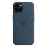 Силиконовый чехол с поддержкой MagSafe Apple Silicone Case для iPhone 15, Storm Blue (Штормовое небо)