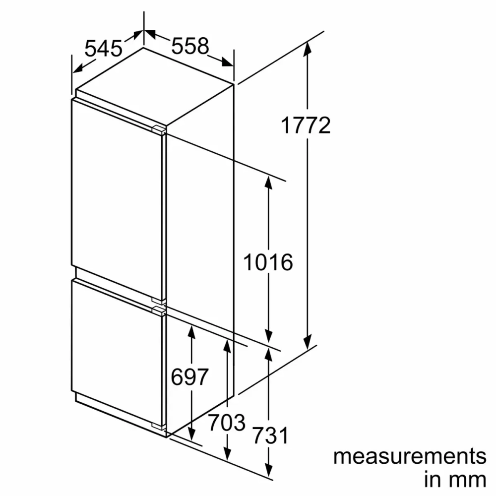 Двухкамерный холодильник Bosch KIN86HDF0