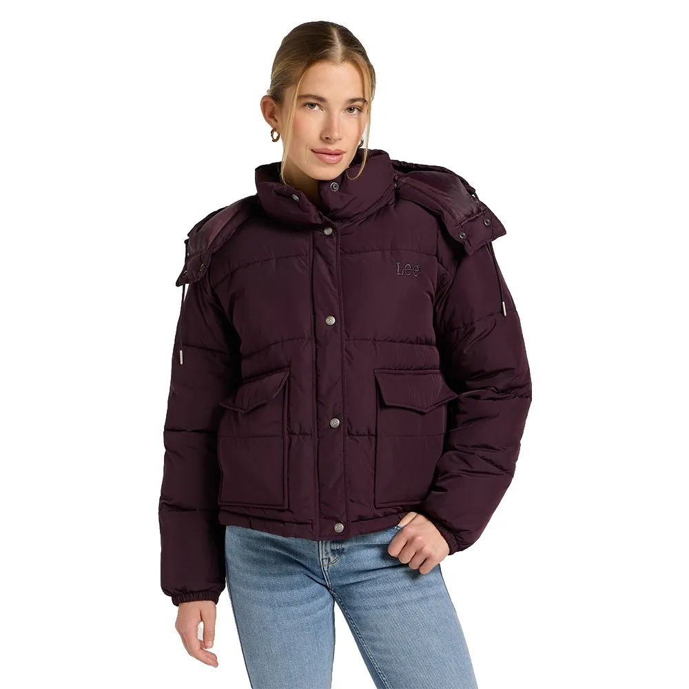 Куртка утепленная женская LEE SHORT PUFFER WITH HOOD