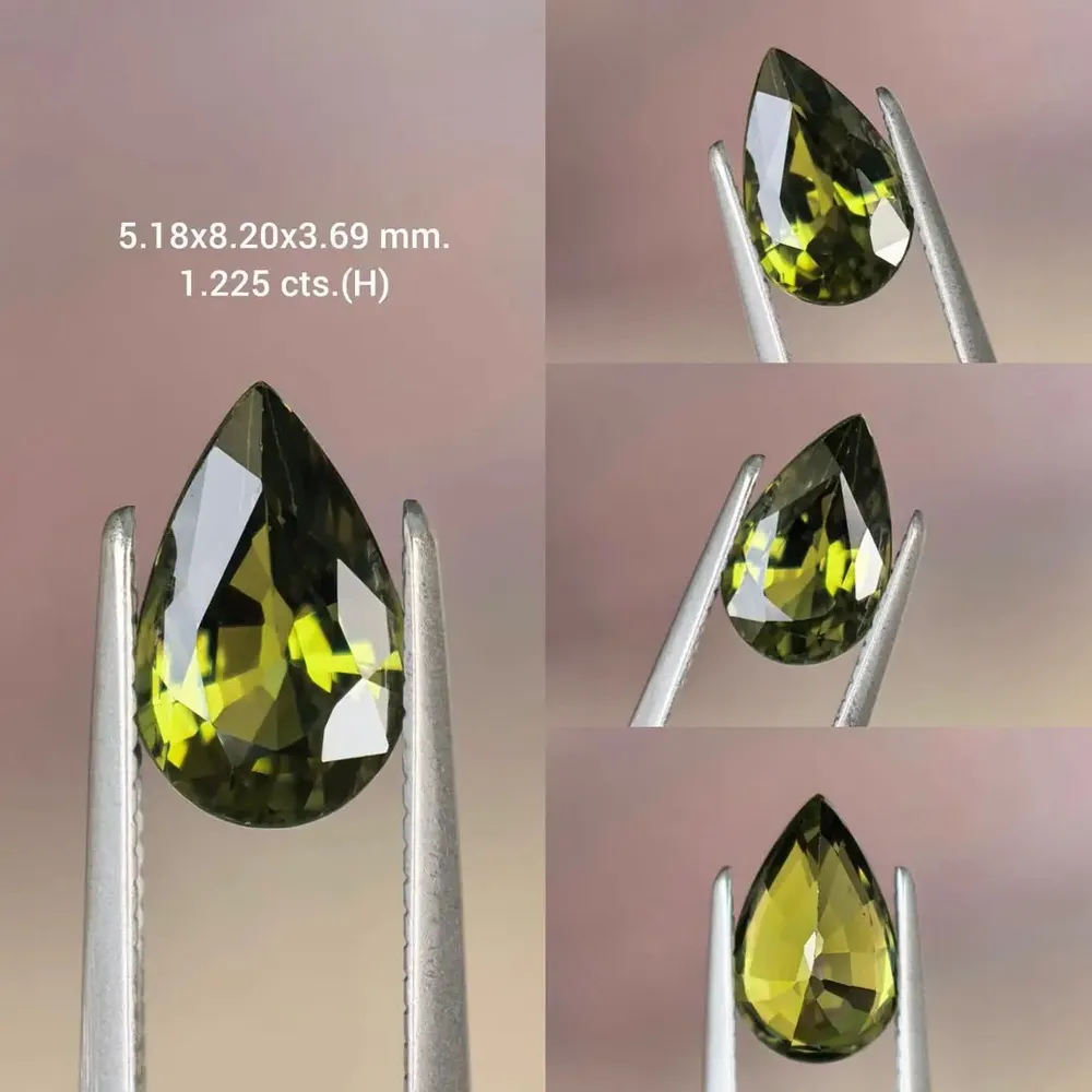 Сапфир Yellow​ish​ Green​ 1.225 cts