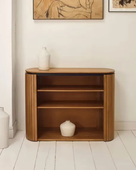 Книжная полка Licia 120x90 см из массива дерева манго | La Forma | Испания