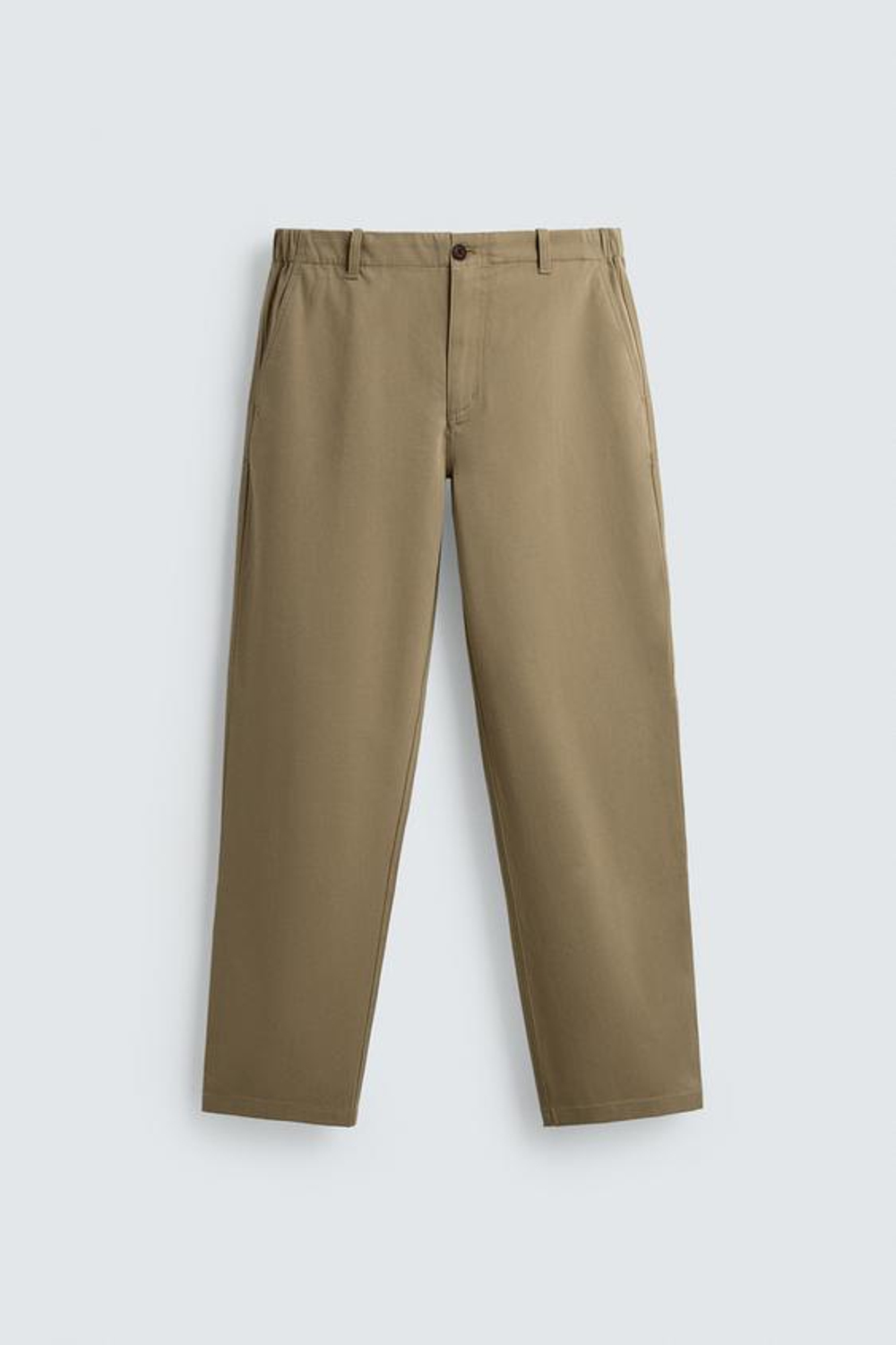ZARA БРЮКИ ЧИНОС STRAIGHT FIT, ПЕСОЧНЫЙ