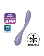 Сиреневый гибкий вибратор Satisfyer G-Spot Flex 5+ - 19,6 см. (Цвет: сиреневый)