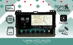 Магнитола для Toyota Land Cruiser Prado 120, Lexus GX470 (экран климата внизу) - Vaycar VA77-0456 на Android 13, Быстрая, 4G SIM-слот