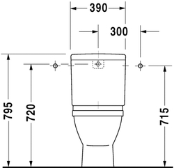Duravit 0920100005 Starck 3 Бачок, для подключения снизу слева, смыв 6 л, к напольному унитазу
