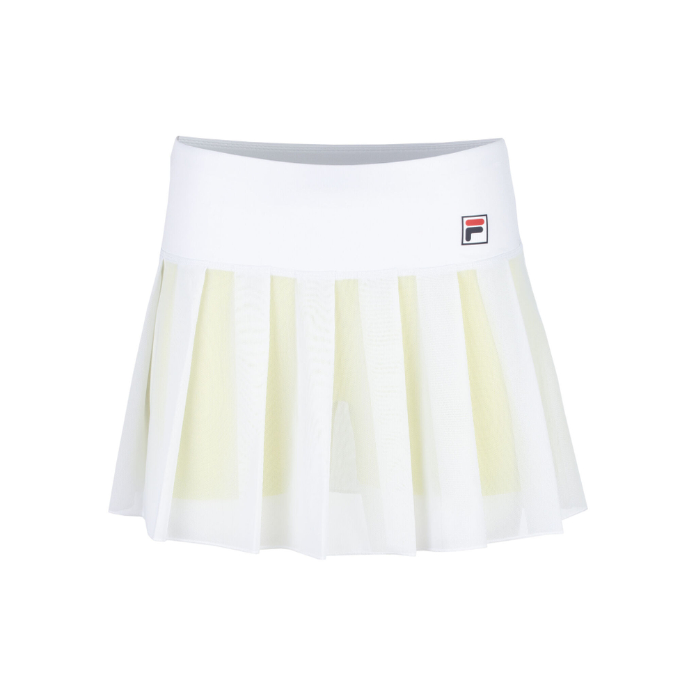 Женская теннисная юбка Fila Jeanne Skirt Women - White, Yellow