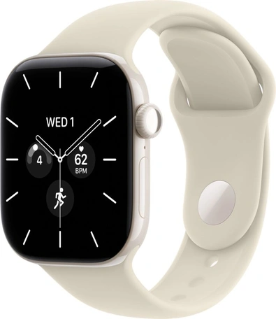 Умные часы Apple Watch Series 12 42mm Cellular Pearl White Ceramic Sand Sport Band S/M