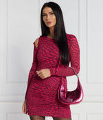 Кожаная сумка хобо brioche hobo mini pelle lamina Pinko - розовый(101433 A180)