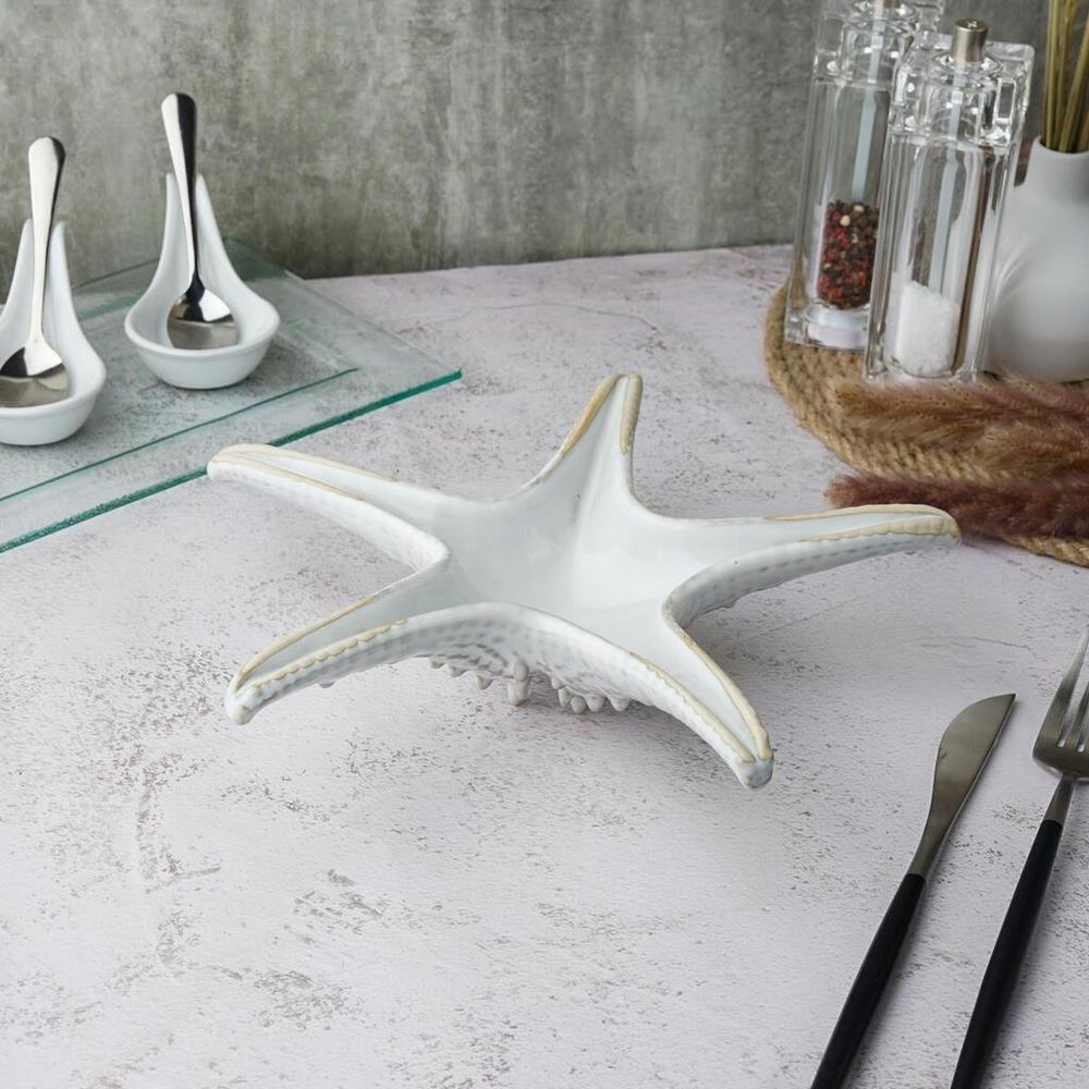 Блюдо для подачи 24 см h6 см для закусок Звезда Gray Starfish Frutti di Mare P.L. [1]