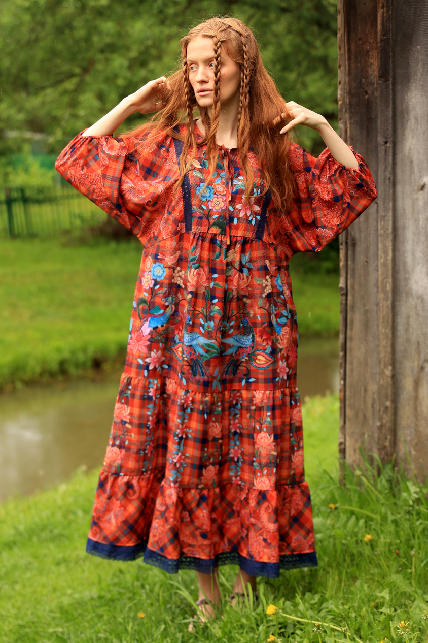 Dress "Blueberry-25. Blooming Garden"