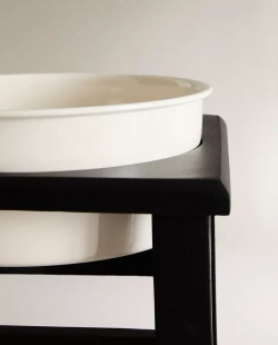 ZARA HOME МИСКА ДЛЯ КОРМА ДЛЯ ДОМАШНИХ ЖИВОТНЫХ С ПОДСТАВКОЙ, ЧЕРНЫЙ