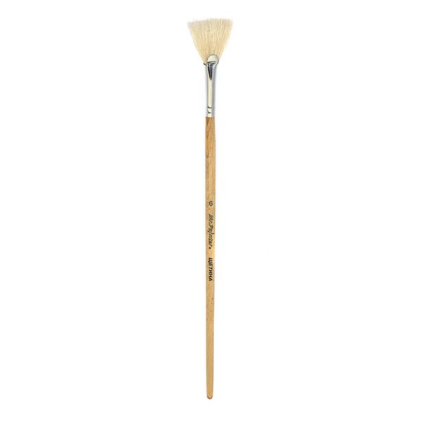 Кисть щетина №06 веерная, 5 шт, короткая ручка, 06, Mr.Painter BBW 132-06