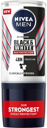 Дезодорант-антиперспирант шариковый мужской NIVEA Black & White Max Protection "Черное и Белое" 48 часов, 50 мл (из Финляндии)