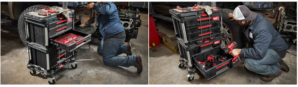 Ящик с 2-мя выдвижными отсеками Milwaukee PACKOUT DRAWER BOX 560 x 410 x 360 мм 4932472129