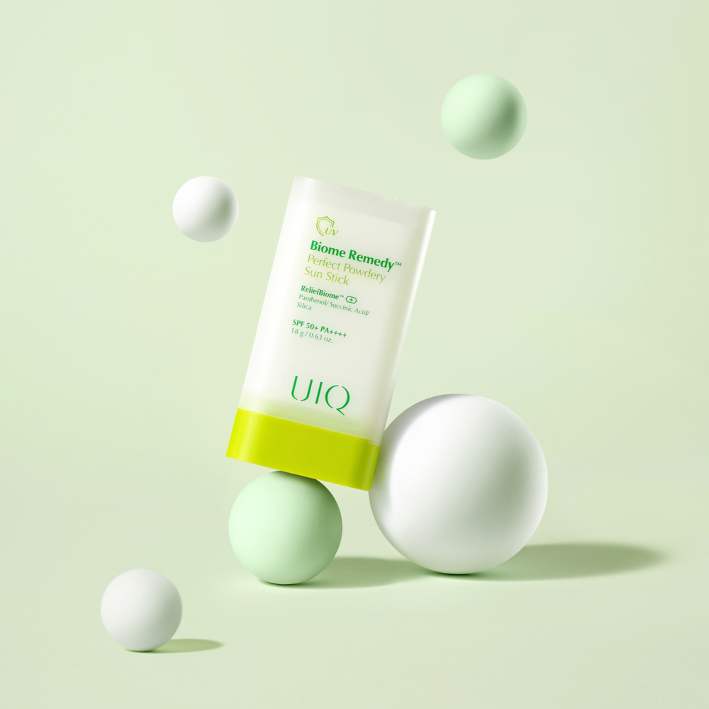 UIQ Biome Remedy Perfect Powdery Sun Stick SPF 50+ PA++++ Пудровый солнцезащитный стик, 18 г
