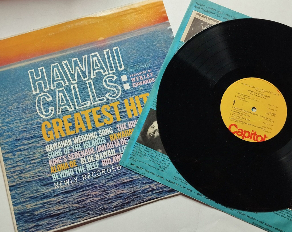 Винтажная виниловая пластинка LP Webley Edwards With Al Kealoha Perry Hawaii Calls Greatest Hits (USA 1972)