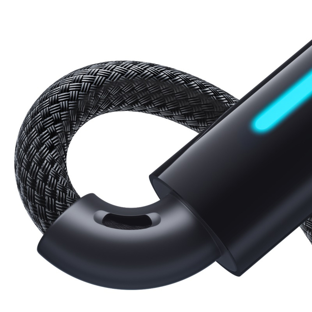 USB-C - Lightning Кабель Baseus Lit Button-Control Charging+Data 20W 1-2m - Cosmic Black