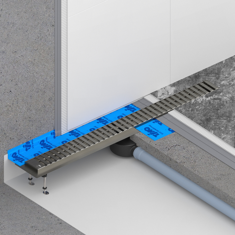 Душевой лоток Drain System 600 DS230106/18 Черное золото, с вставкой «Lines»