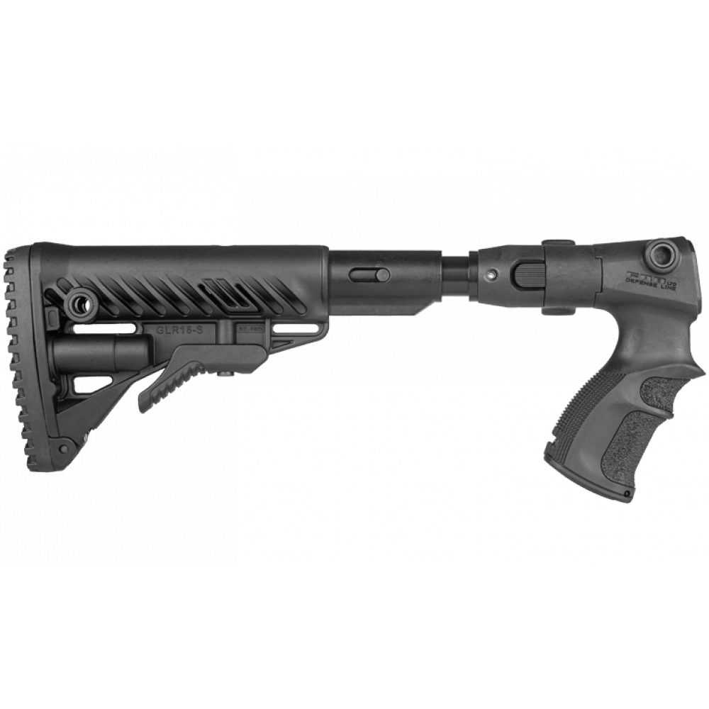 Телескопический складной приклад с амортизатором AGRF 870 FK SB на Remington 870, зеленый, FAB Defense