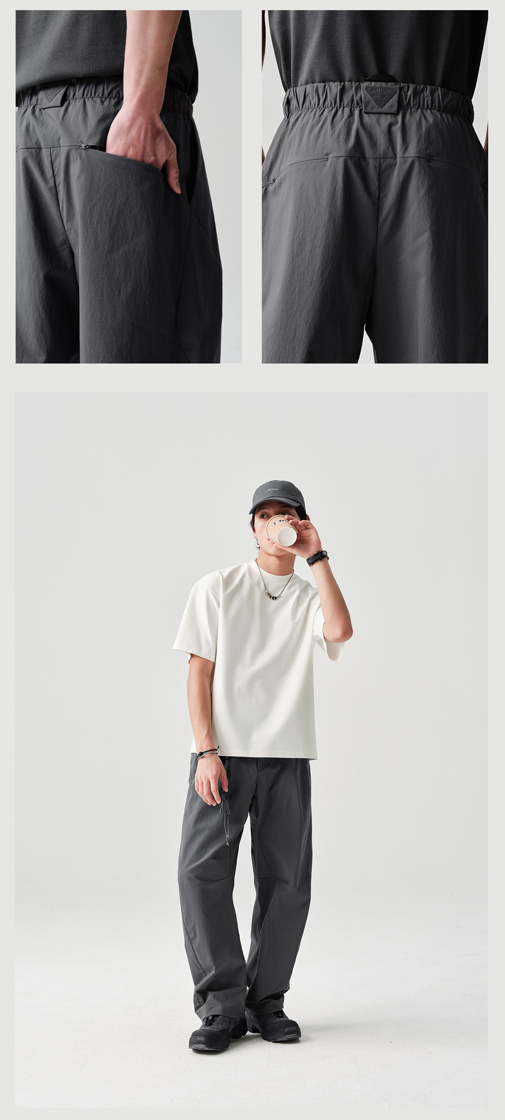 Штаны Nothomme BlueMonte Straight-Leg Trousers серый