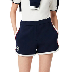 Женские Шорты теннисные Lacoste Tennis Heritage Stretch Pique - navy blue/white