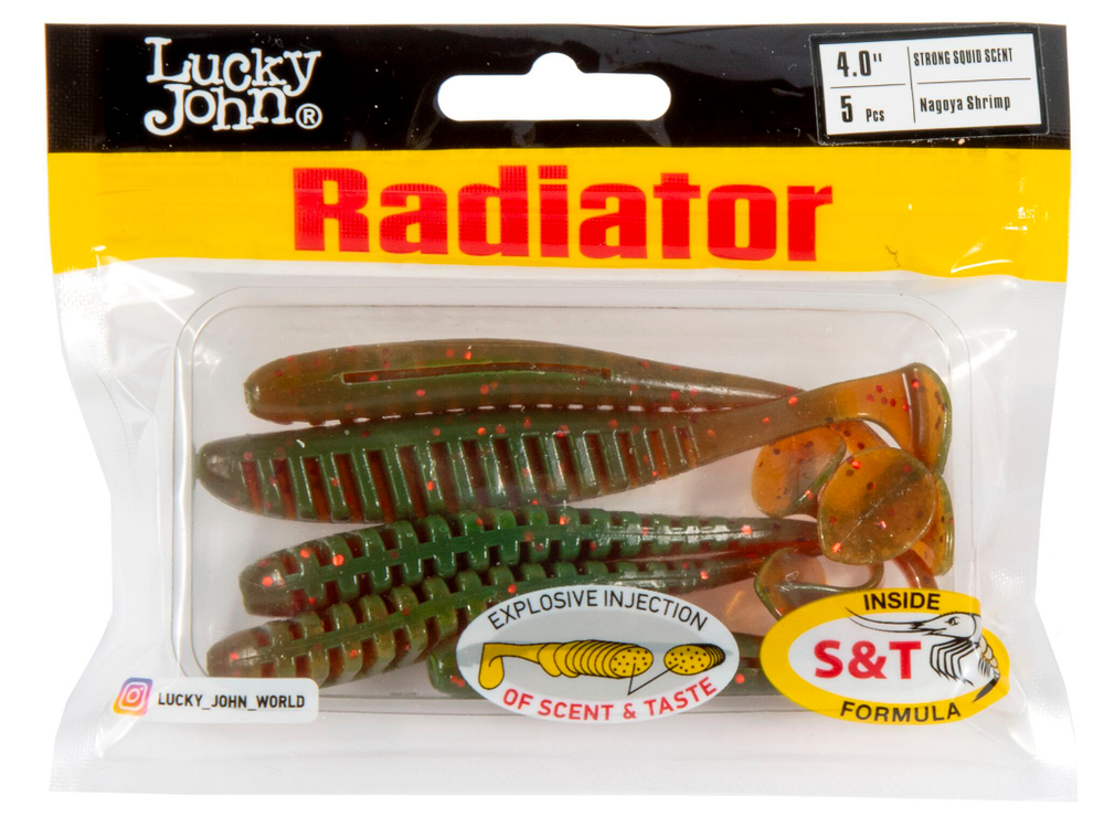 Виброхвосты съедобные LJ Pro Series RADIATOR 4.0"(10 см), цв. 085, 5 шт.
