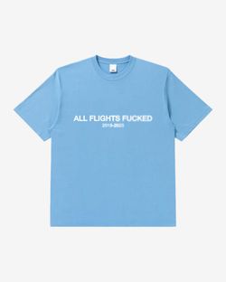Футболка All Flights Fucked Голубая