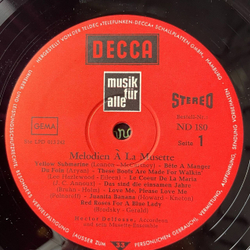 Винтажная виниловая пластинка LP Hector Delfosse Et Son Ensemble Melodien A La Musette (Germany 1968)