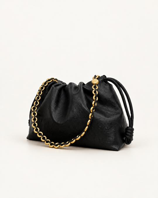 Сумка Flamenco Purse Medium, чёрный цвет с фактурным рисунком