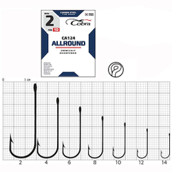 Крючки Cobra ALLROUND CA124  №2, 10 шт.