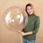 Шар (36''/91 см) Deco Bubble (синяя упаковка), Прозрачный, Кристалл, 1 шт.
