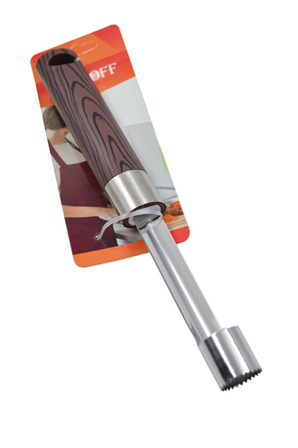 Нож для удаления сердцевины фруктов и овощей Fanhoff "Wood" 21,5*2 см, 80804 нержав. сталь