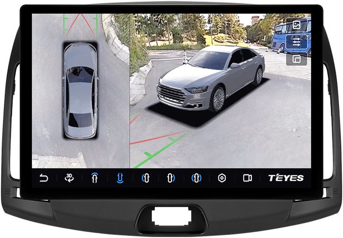 Магнитола для Hyundai Elantra 4 2006-2011 - Teyes CC3-2K-360 монитор 13" 2K QLED на Android 10, Быстрая, CarPlay, 4G SIM-слот, 4 камеры в комплекте