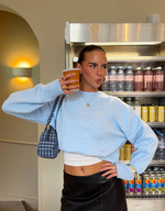 Мужской джемпер boxy fit с круглым вырезом - BERSHKA