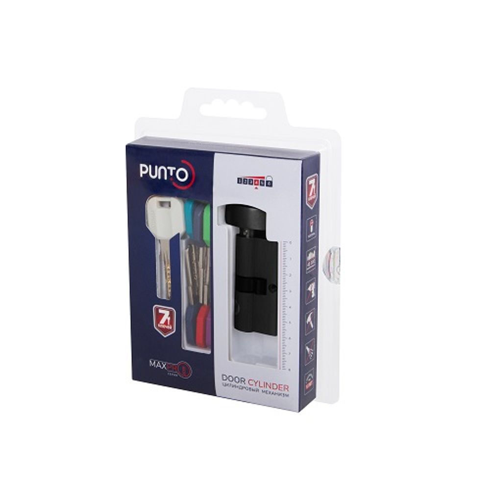 Цилиндровый механизм с вертушкой PUNTO MaxPro7002/52 mm (21+10+21) SSG сатин.золото 7кл. /61865/