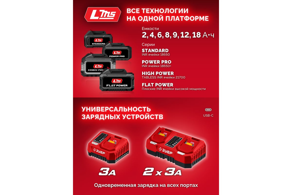 Бесщеточная дрель-шуруповерт ЗУБР 20 В, 45 Н·м, без АКБ (LMS) ДБ-45