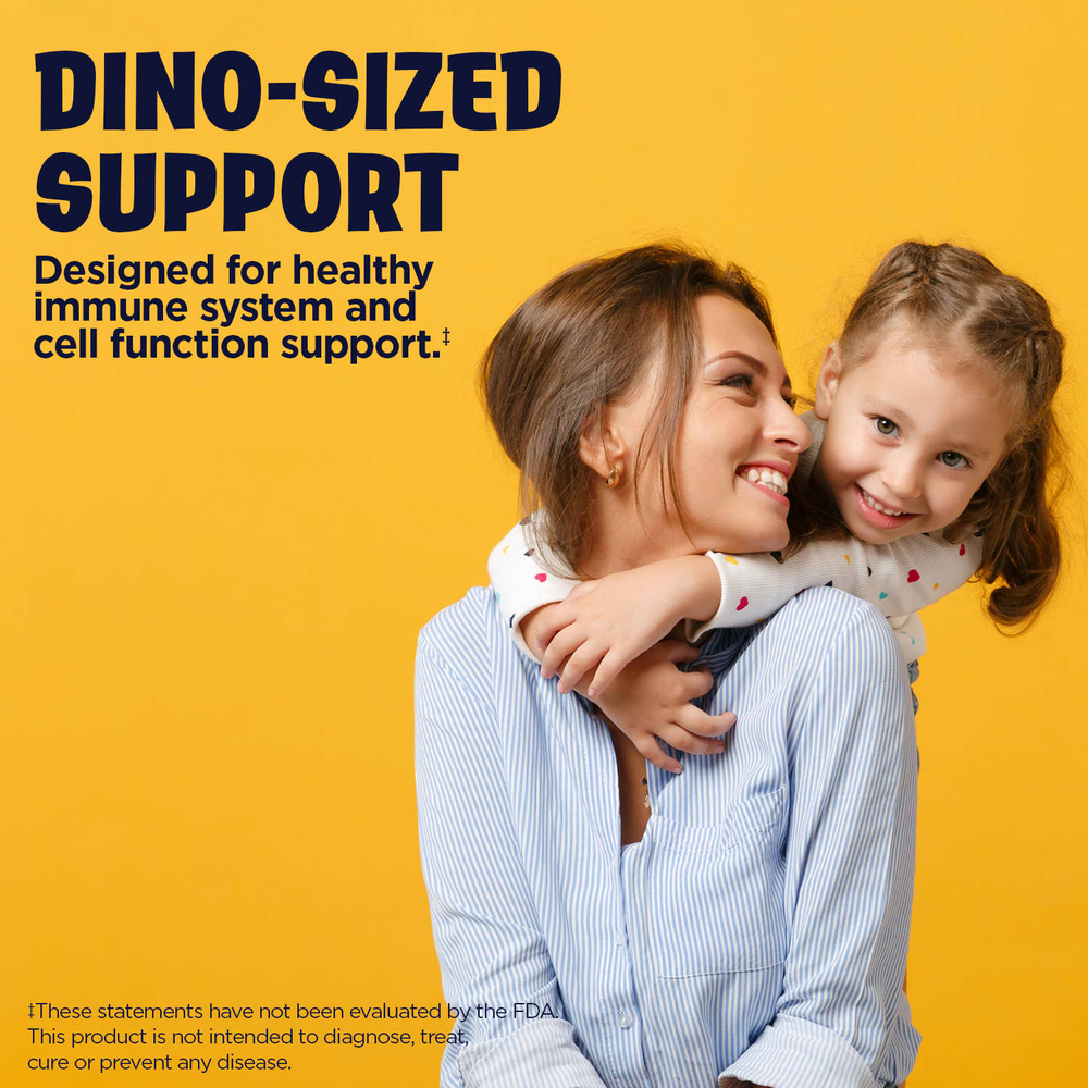 KAL, Dinosaurs®, Immuno-Raptor™, добавка для поддержки иммунитета, со вкусом апельсина, 60 жевательных таблеток