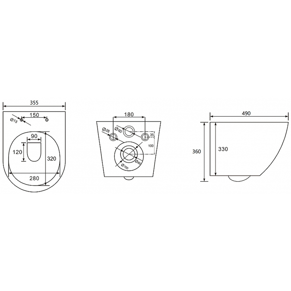 Комплект унитаза с инсталляцией Abber Bequem AC1100-AC0105-AC0120 с сиденьем Микролифт и клавишей смыва Хром