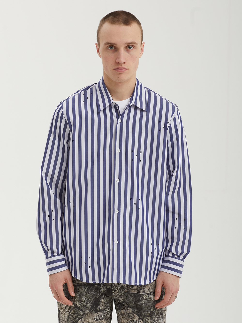 Мужская Рубашка Logos Stripe