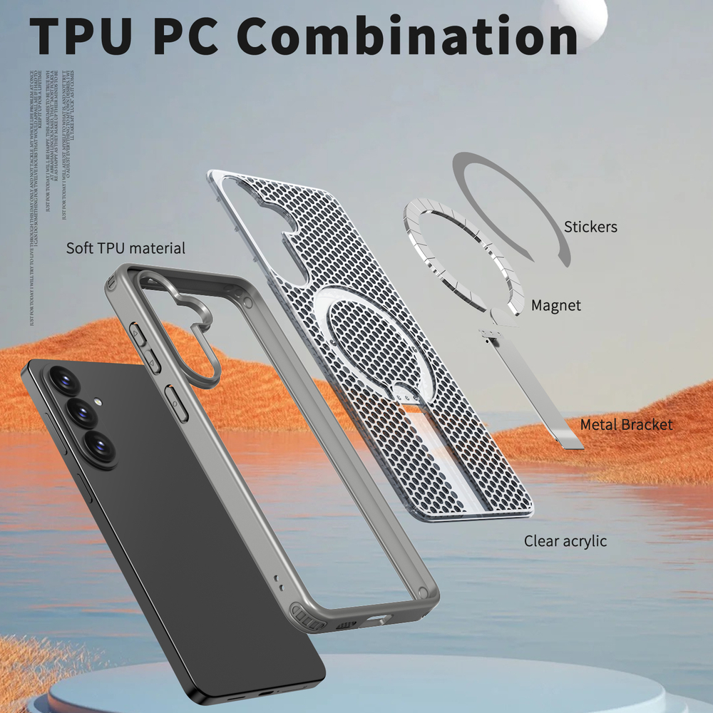Прозрачный чехол Mesh Pro Magnetic Case для Samsung Galaxy S26+